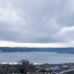 立石公園からの冬の諏訪湖